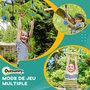 Voir la diapositive 5 : OUTSUNNY Parcours d'obstacles ninja enfant - 30 accessoires, 10 m de slackline - sac de transport - bleu rouge