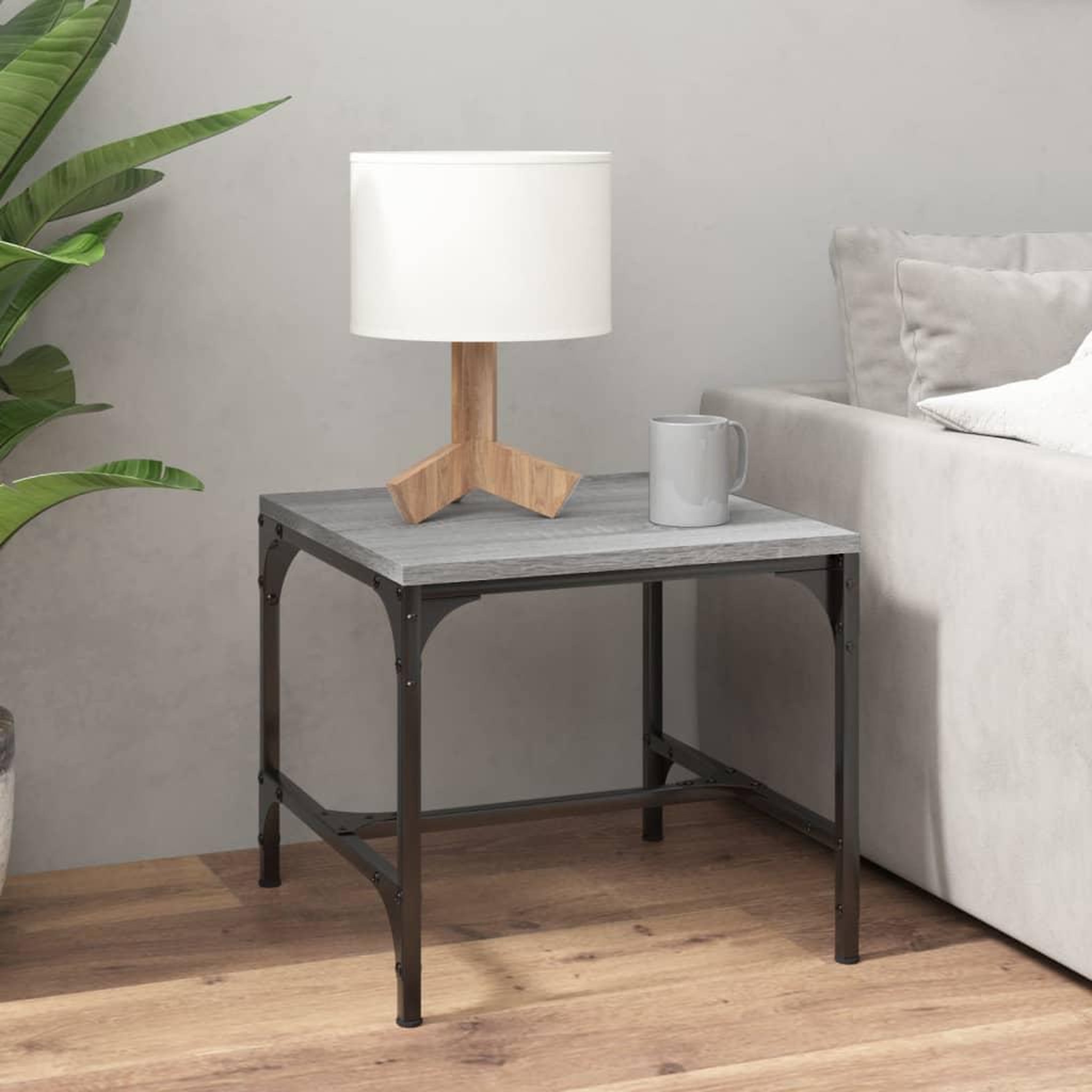 Voir la diapositive 1 : VIDAXL Table basse Sonoma gris 50x50x35 cm Bois d'ingenierie