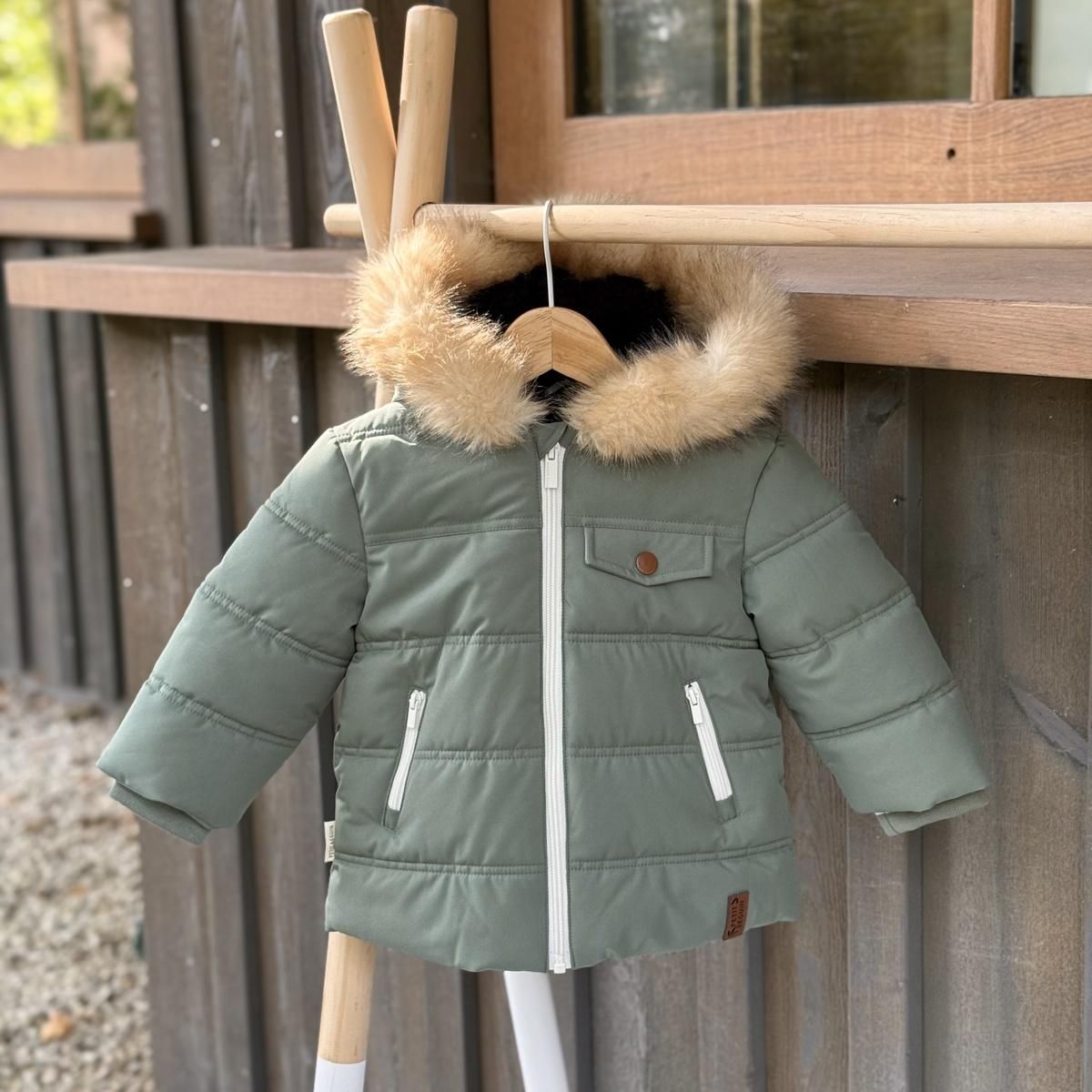 Petit Béguin Doudoune enfant imperméable doublée sherpa avec capuche Anouk