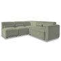 Voir la diapositive 1 : BEST MOBILIER Felix - canapé modulable d'angle gauche 5 places en tissu texturé