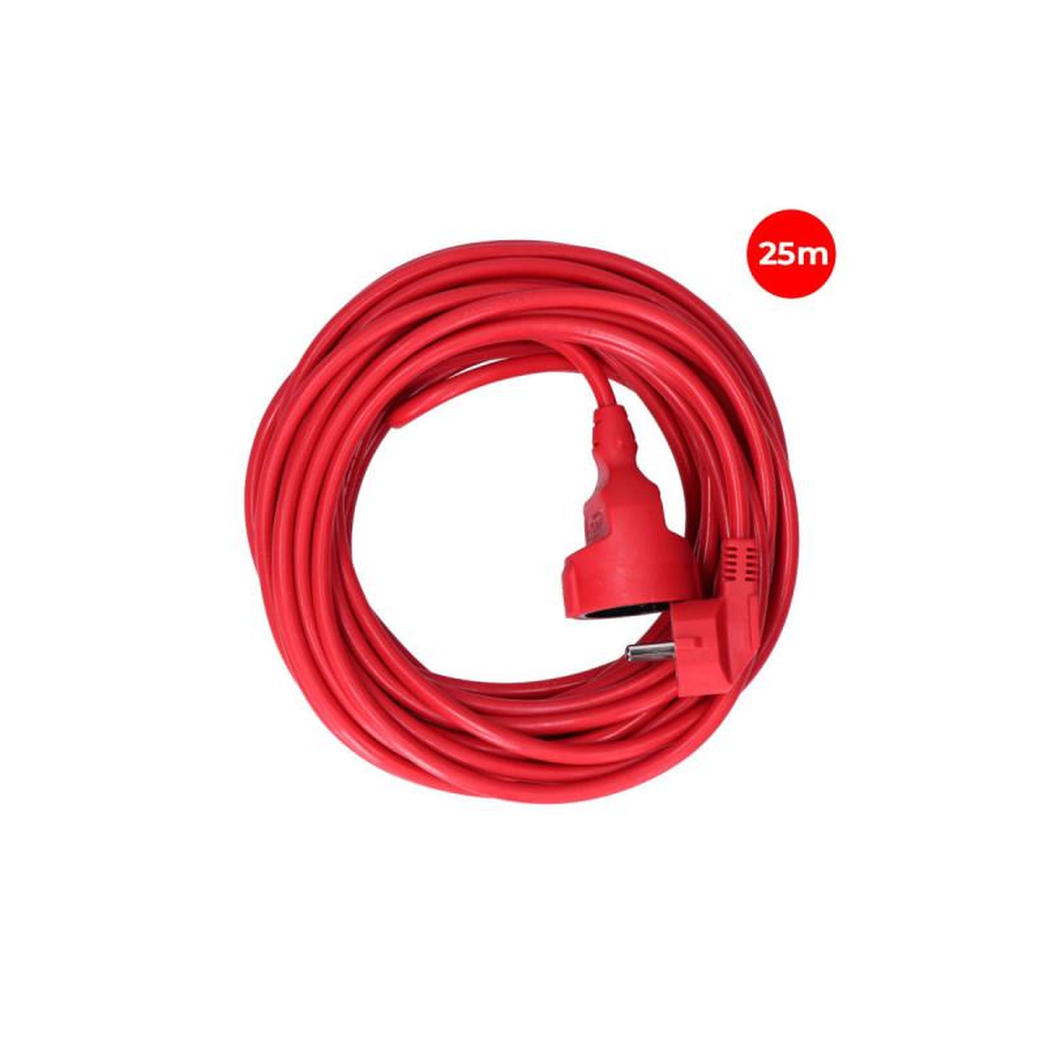 Voir la diapositive 2 : EDM Rallonge électrique 25m 16a 250v edm - 1 prise 2p+t h05vv-f 3g1,5mm² - 23602