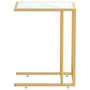 Voir la diapositive 4 : VIDAXL Table d'appoint ordinateur Marbre blanc 50x35x65cm Verre trempe