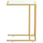 Voir la diapositive 4 : VIDAXL Table d'appoint ordinateur Marbre blanc 50x35x65cm Verre trempe