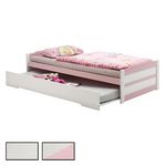 IDIMEX Lit gigogne LORENA en pin massif, 90 x 200 cm. Coloris disponibles : Bicolore, Blanc