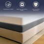 Voir la diapositive 3 : THE WHITE STONE Matelas 80x190 en Mémoire de Forme & Waterfoam | Hauteur 22 cm | Orthopédique, Hypoallergénique & Anti-acariens | Déhoussable & Respirant
