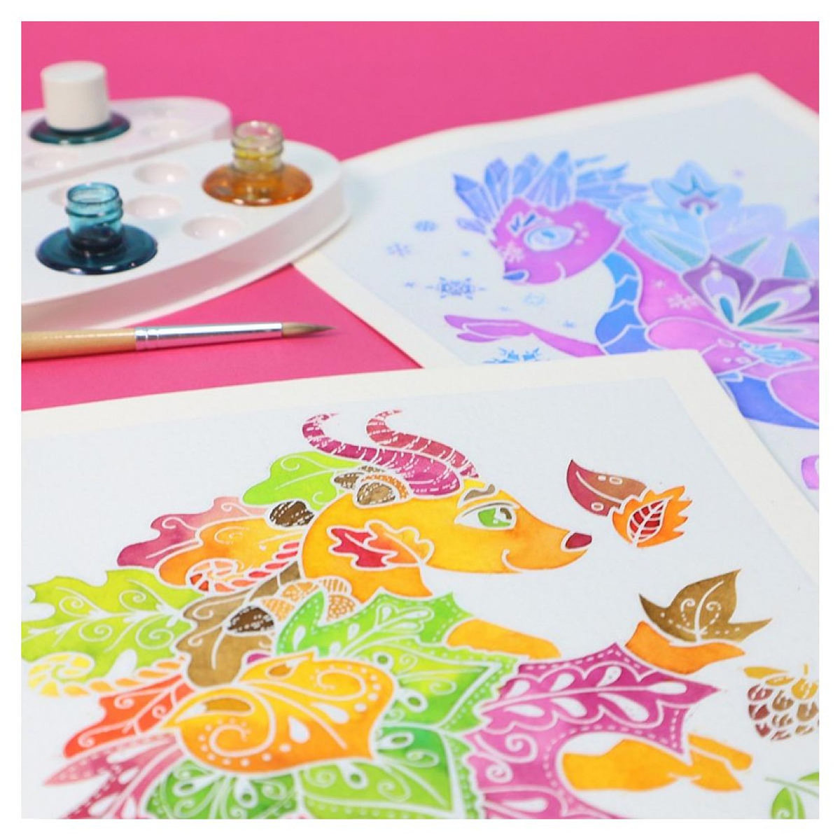 Sentosphere Aquarellum junior Les dragons des 4 saisons