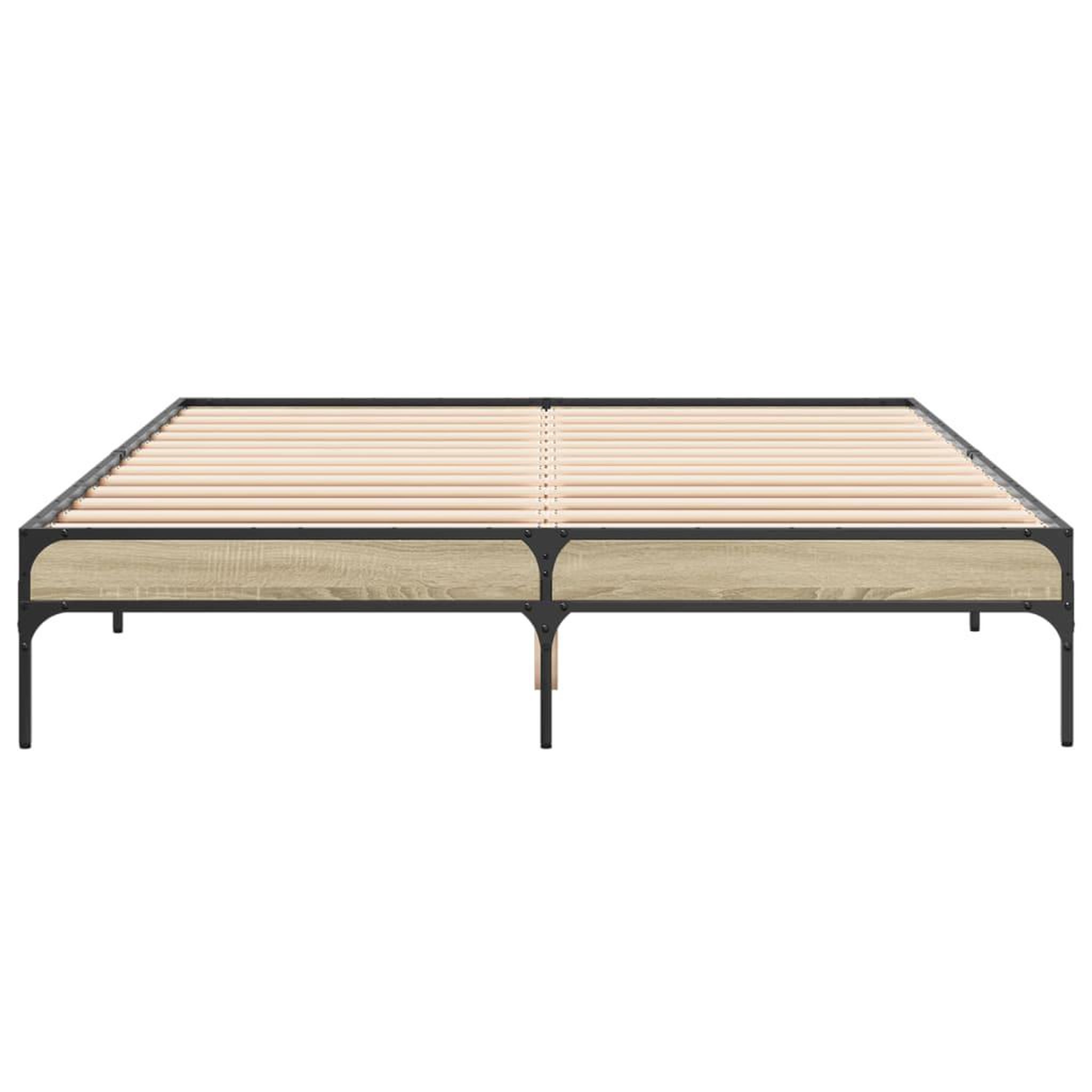 Voir la diapositive 4 : VIDAXL Cadre de lit sans matelas chene sonoma 160x200 cm