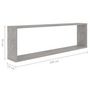 Voir la diapositive 6 : VIDAXL Etageres cube murales 2 pcs gris beton bois d'ingenierie