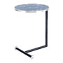 Voir la diapositive 1 : Paris Prix Table d'Appoint Design  Servant  62cm Argent & Noir