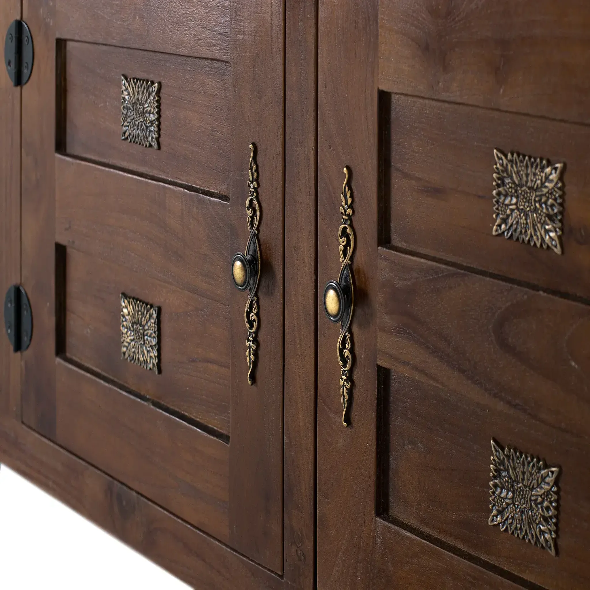 Voir la diapositive 4 : GINER Y COLOMER SL Meuble tv en bois de teck 180 cm style colonial contemporain