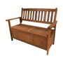 Voir la diapositive 4 : Habitat et Jardin Banc de jardin 2 places avec coffre  Manille  - Mapel en Bois - Marron