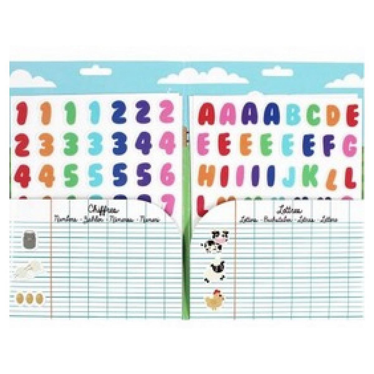 Sodertex pack de 206 lettres et chiffres magiques repositionnables