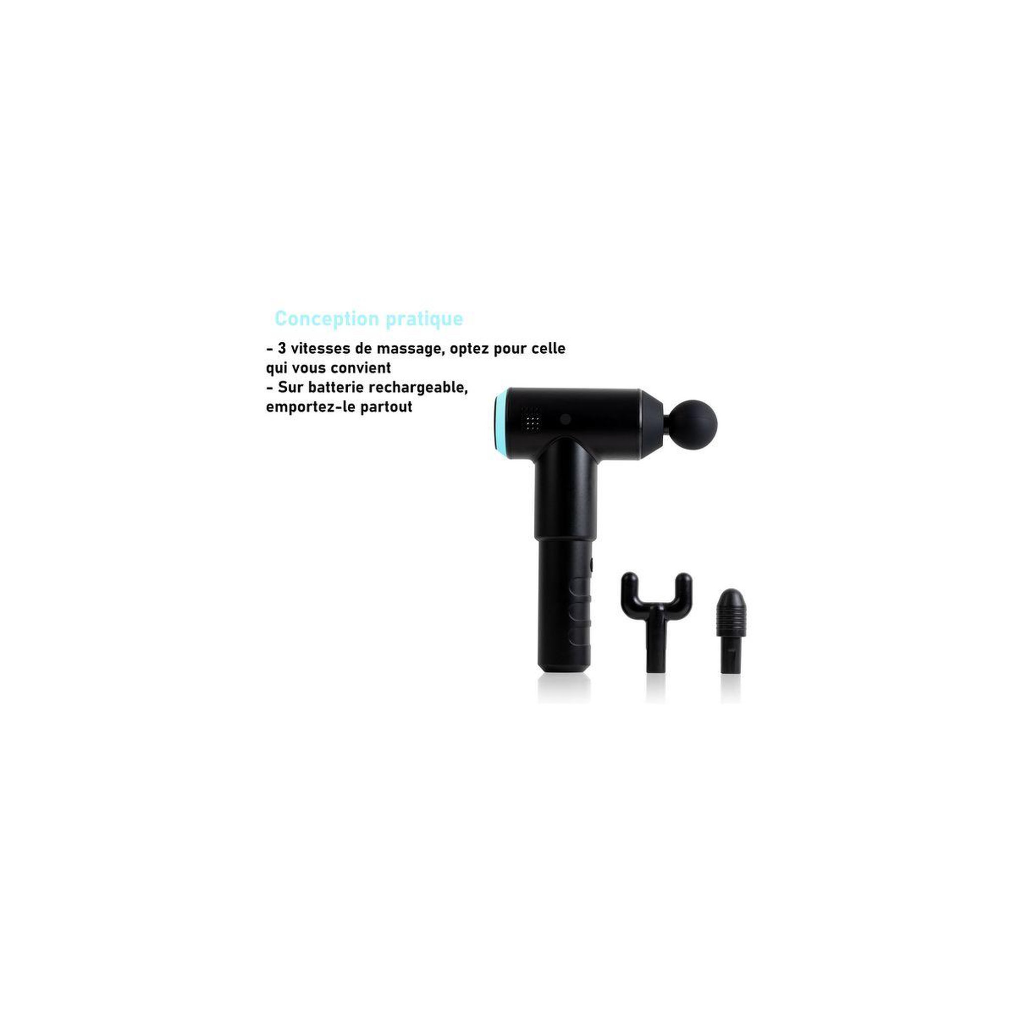 Voir la diapositive 3 : HOMEDICS Pistolet de massage par percussion PMG-200