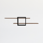 CONCEPT USINE Etagère murale design - 2 rangements - bois et noir PARO