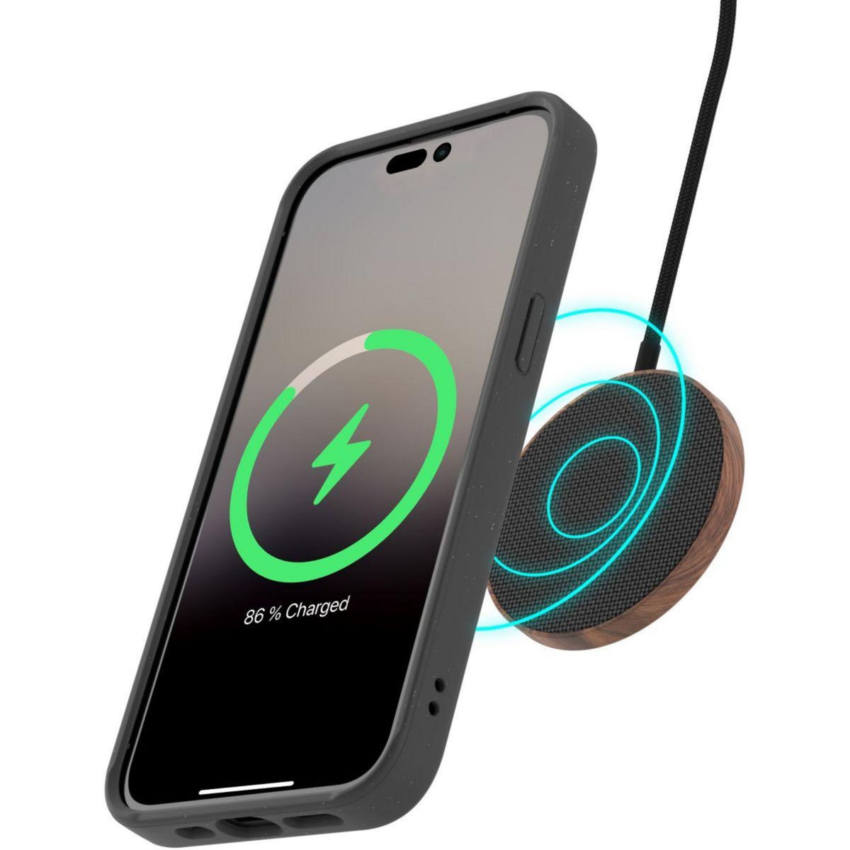 WOODCESSORIES Coque bumper iPhone 14 Pro Max BioCase noir