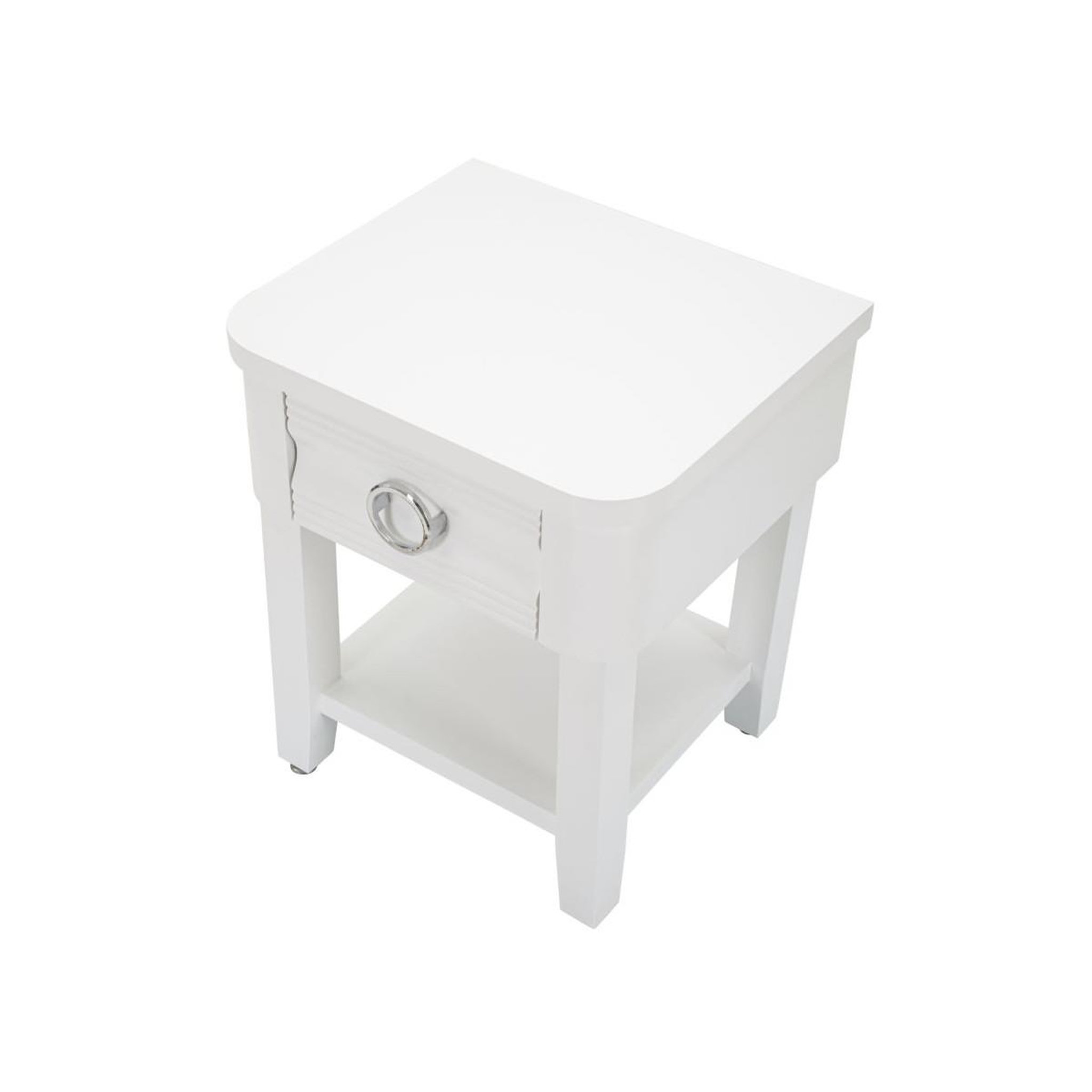 Voir la diapositive 4 : Paris Prix Table de chevet en bois  shine  54cm blanc
