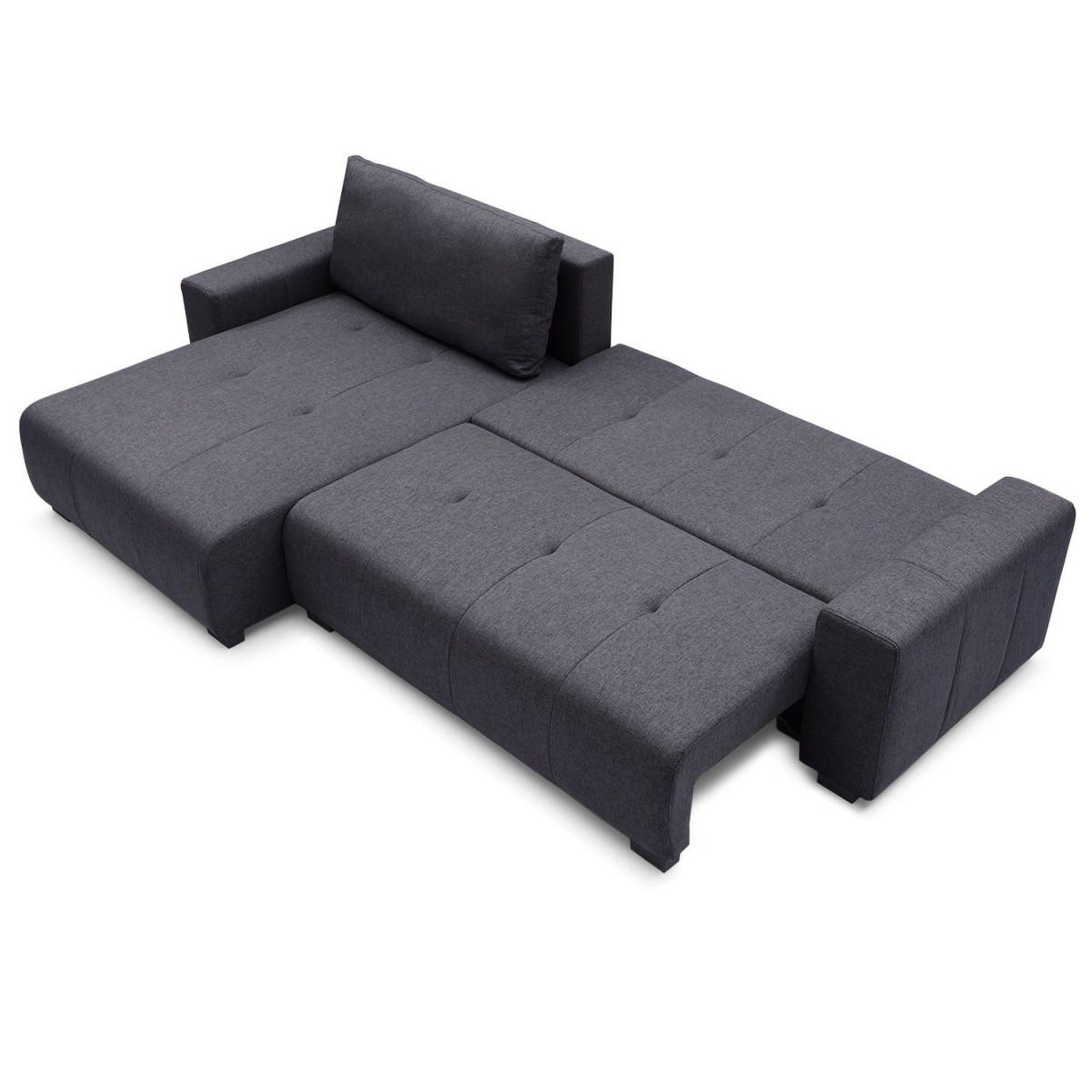 Voir la diapositive 4 : Paris Prix Canapé d'angle convertible  marcus  292cm noir