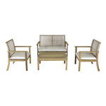 Proloisirs Salon bas - SEVILLE - Acacia FSC 100% - 4 pièces - 2 fauteuils + canapé + table basse