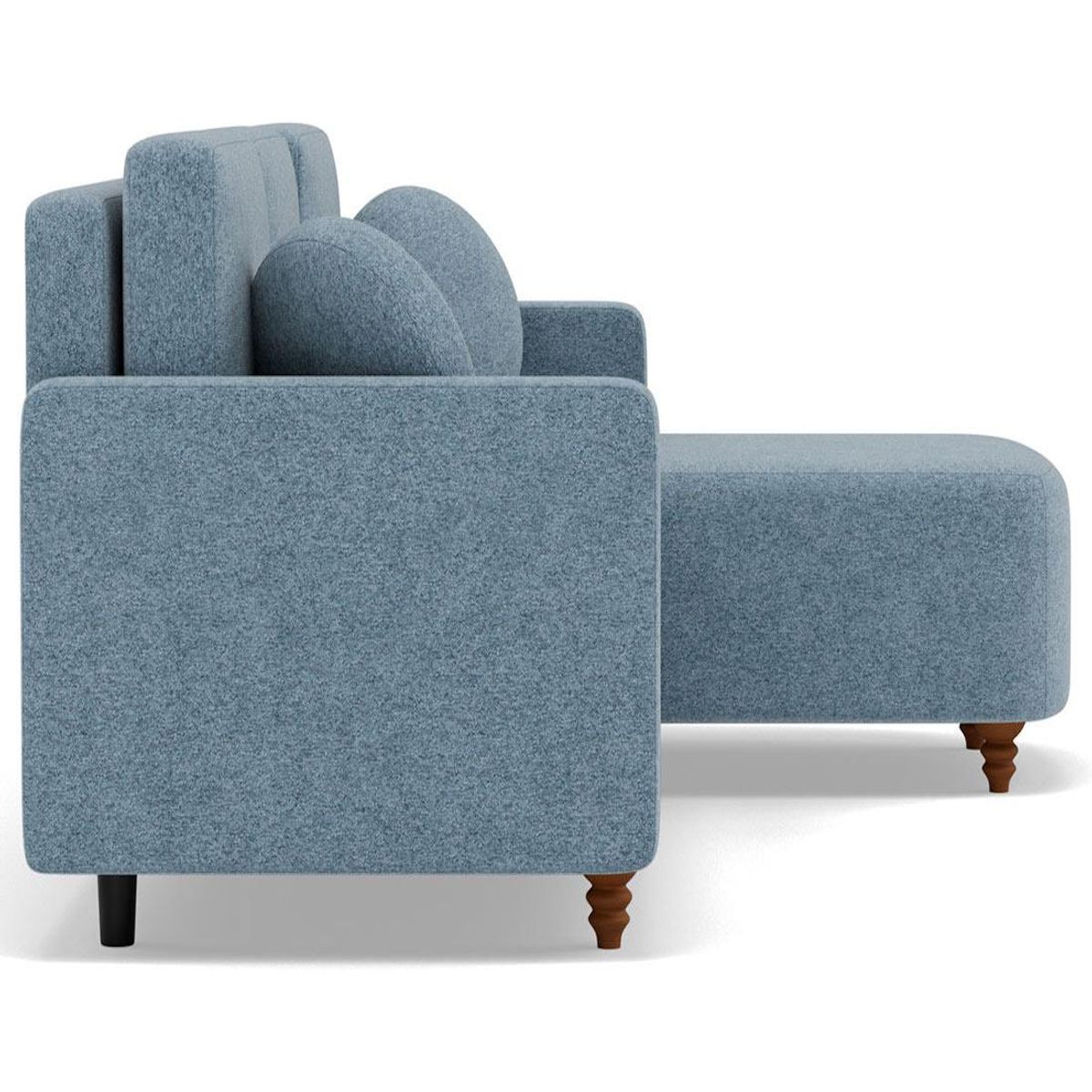 BEST MOBILIER Calypso - canapé d'angle réversible 4 places convertible avec coffre en tissu