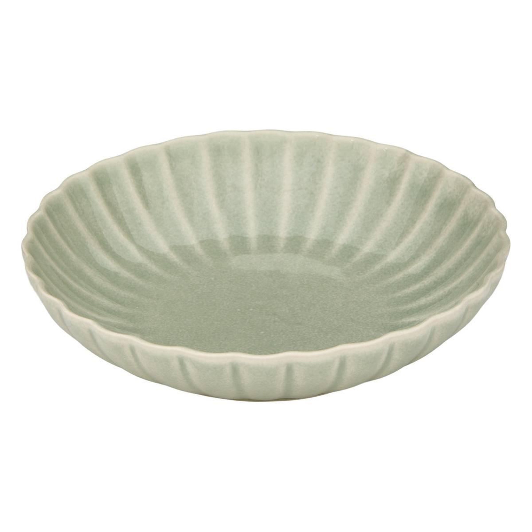 Voir la diapositive 2 : SECRET DE GOURMET Lot de 6 assiettes creuses  romy  19cm vert