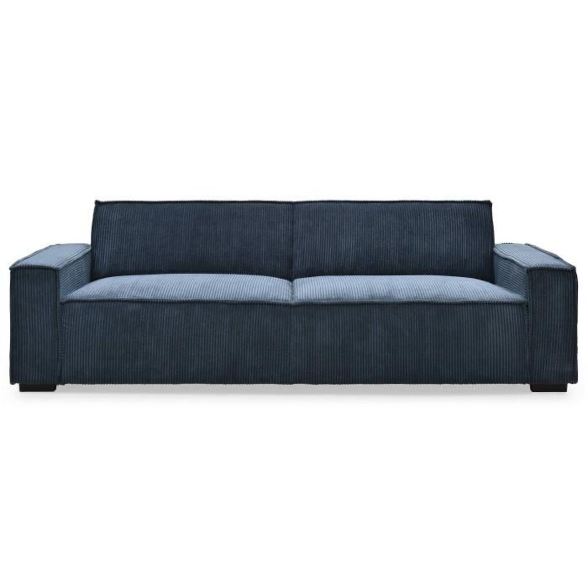 Paris Prix Canapé Convertible 3 Places Velours  Dudley  230cm Bleu