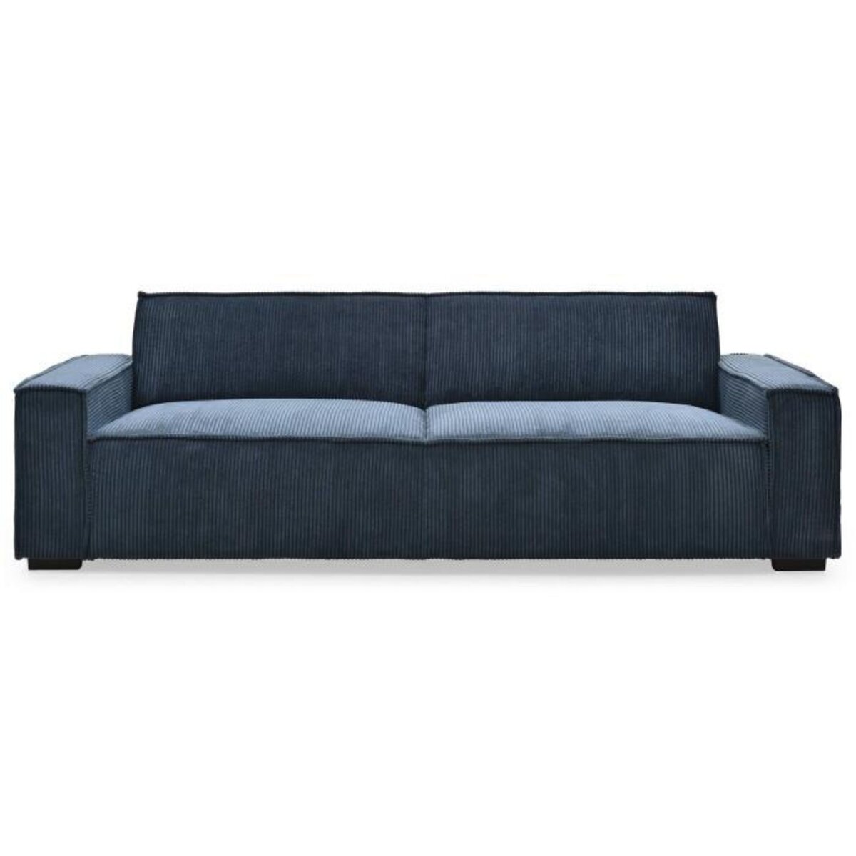 Paris Prix Canapé Convertible 3 Places Velours  Dudley  230cm Bleu