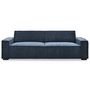 Voir la diapositive 2 : Paris Prix Canapé Convertible 3 Places Velours  Dudley  230cm Bleu