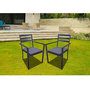Voir la diapositive 1 : JARDILINE Lot de 2 fauteuils de jardin - Aluminium/Polyester - Anthracite - PALMA