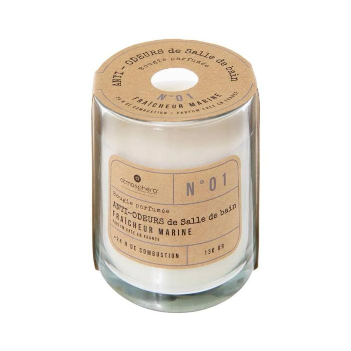ATMOSPHERA Bougie Parfumée  Sozio  7cm Fraîcheur Marine