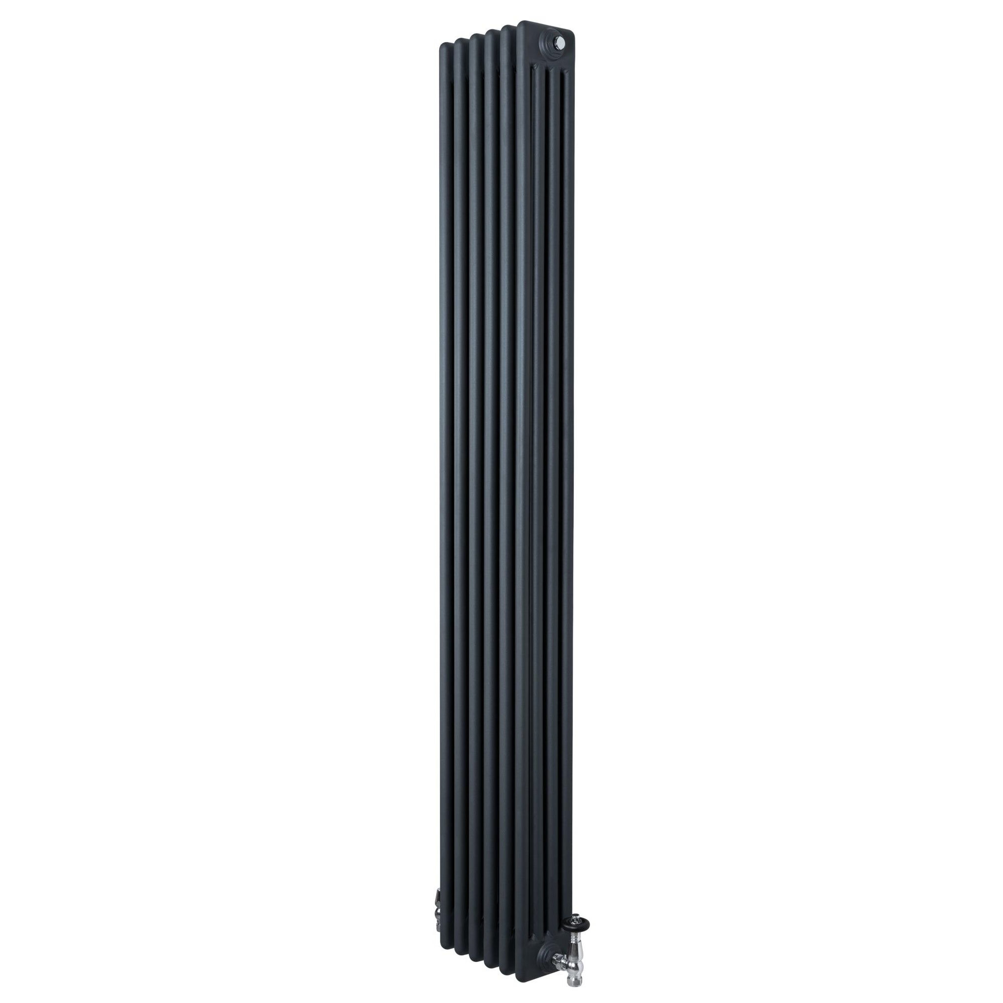 Voir la diapositive 1 : MONSTERSHOP Radiateur traditionnel à 4 colonnes & vannes - 1800 x 290 mm