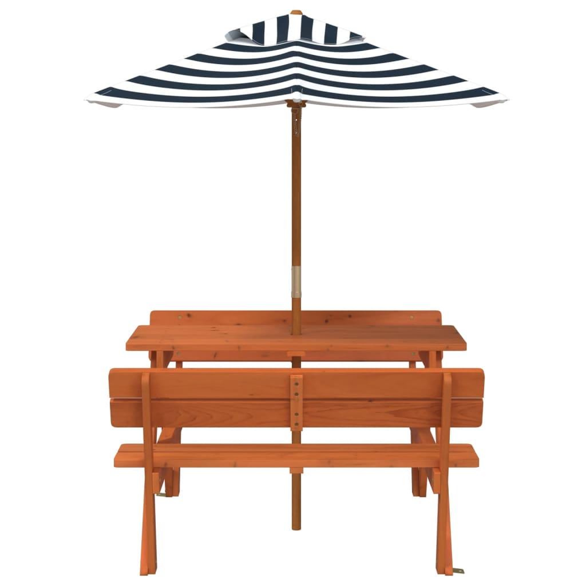 Voir la diapositive 3 : VIDAXL Table de pique-nique pour 4 enfants avec parasol bois de sapin