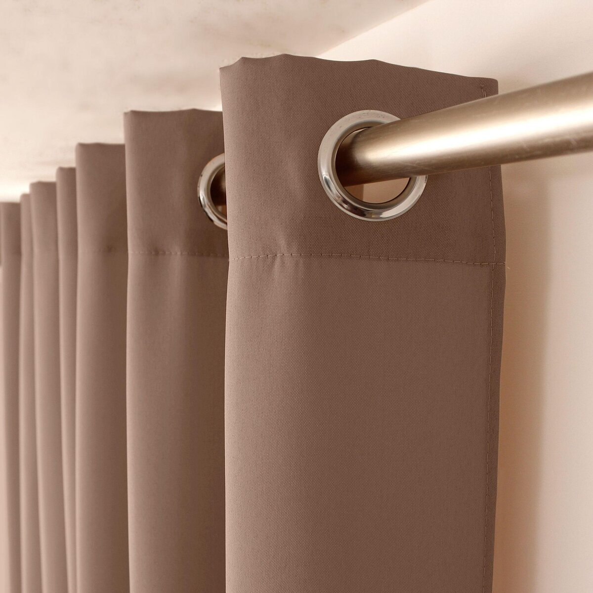 TOILINUX Rideau uni avec oeillets - 140 x 240 cm