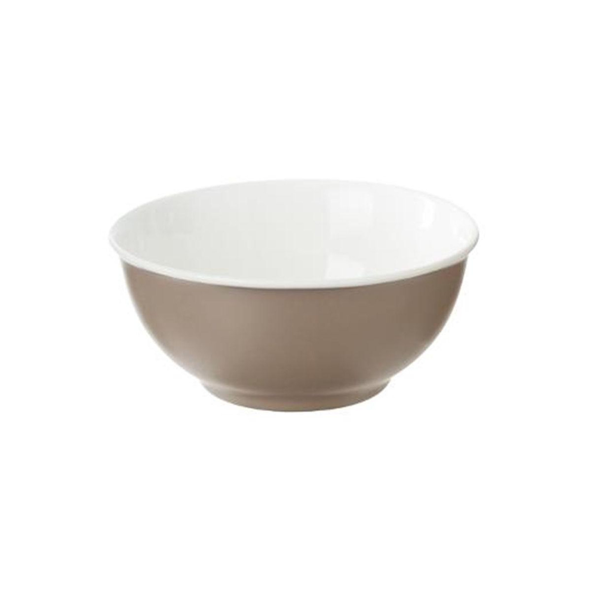 Voir la diapositive 2 : SECRET DE GOURMET Lot de 6 bols en porcelaine  nature  52cl taupe