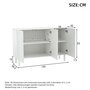 Voir la diapositive 3 : MERAX Buffet 3 porte(s) 0 tiroir(s) - 120 cm blanc mdf
