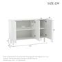 Voir la diapositive 3 : MERAX Buffet 3 porte(s) 0 tiroir(s) - 120 cm blanc mdf