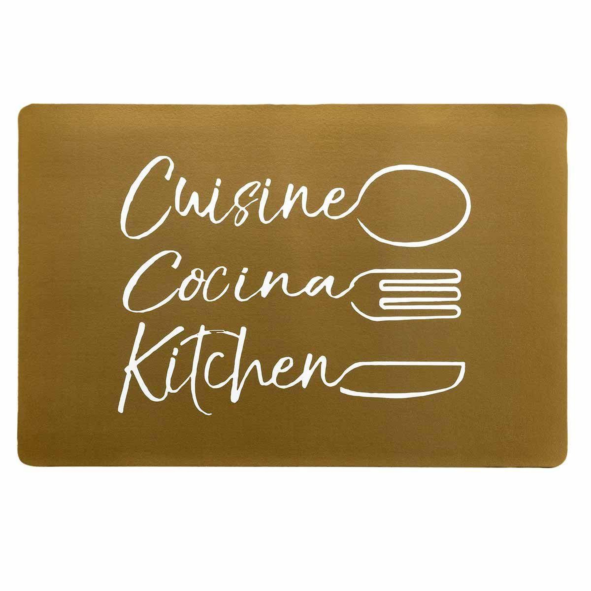 Douceur d'Intérieur Set de table imprimé  cuisina  28x43cm or