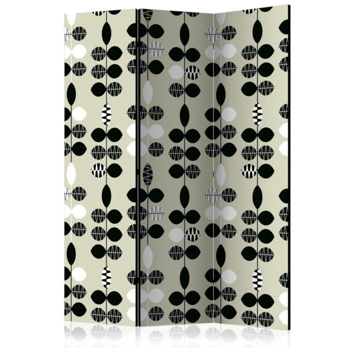 Paris Prix Paravent 3 Volets  Black & White Dots  135x172cm