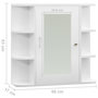 Voir la diapositive 6 : VIDAXL Armoire a miroir de salle de bain Blanc 66x17x63 cm MDF