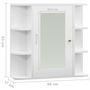 Voir la diapositive 6 : VIDAXL Armoire a miroir de salle de bain Blanc 66x17x63 cm MDF