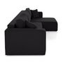 Voir la diapositive 4 : BEST MOBILIER Topaze - canapé d'angle déhoussable réversible 4 places en tissu