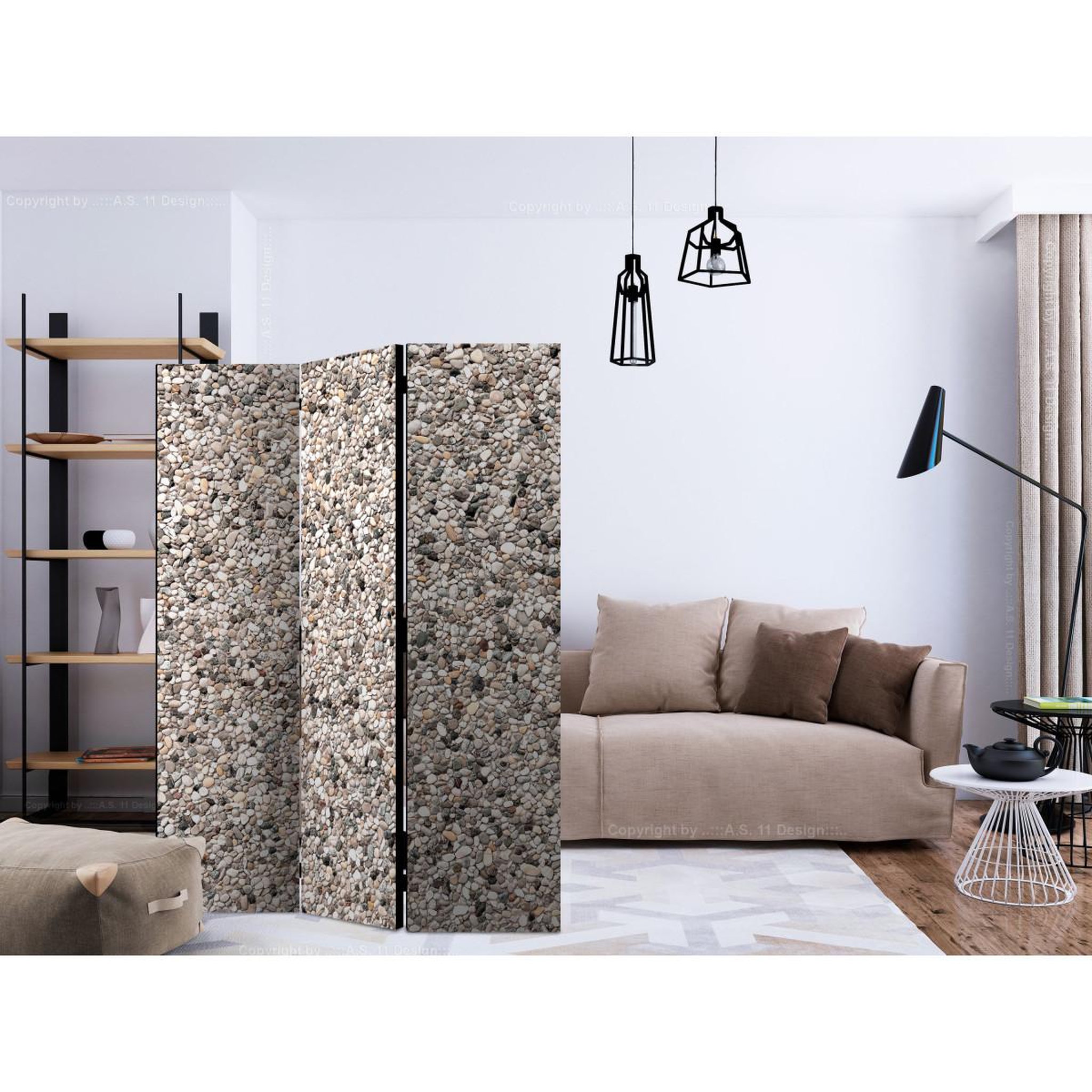 Voir la diapositive 2 : Paris Prix Paravent 3 volets  stone charm  135x172cm