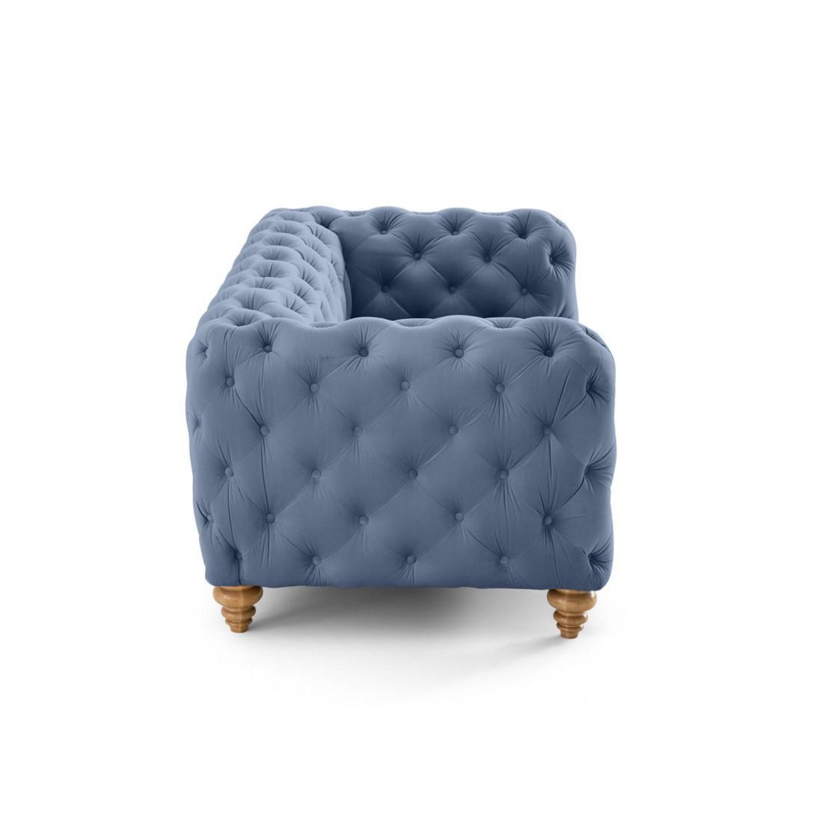 LISA DESIGN Walter - canapé 2 places chesterfield en velours - pieds bois