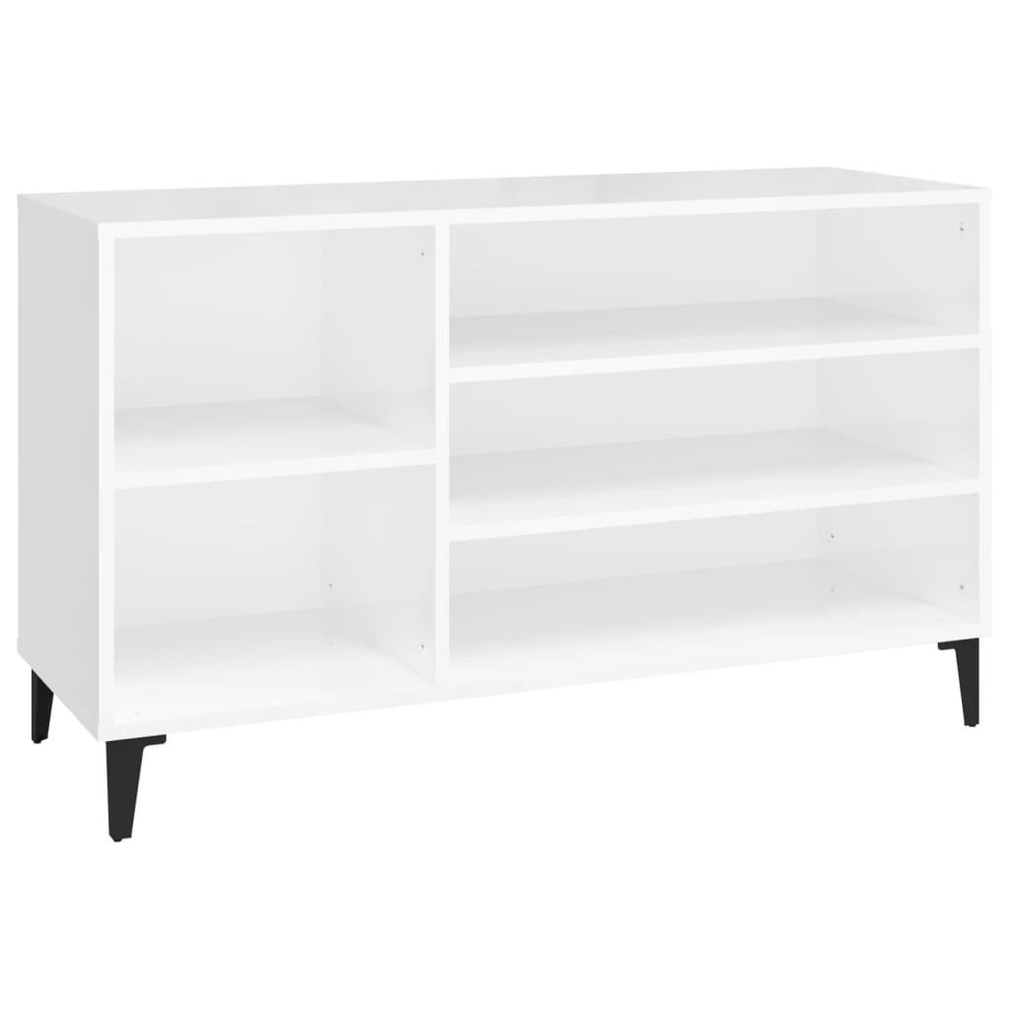 Voir la diapositive 2 : VIDAXL Armoire a chaussure Blanc brillant 102x36x60 cm Bois ingenierie