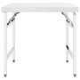 Voir la diapositive 2 : VIDAXL Table de travail pliable de cuisine 85x60x80cm Acier inoxydable
