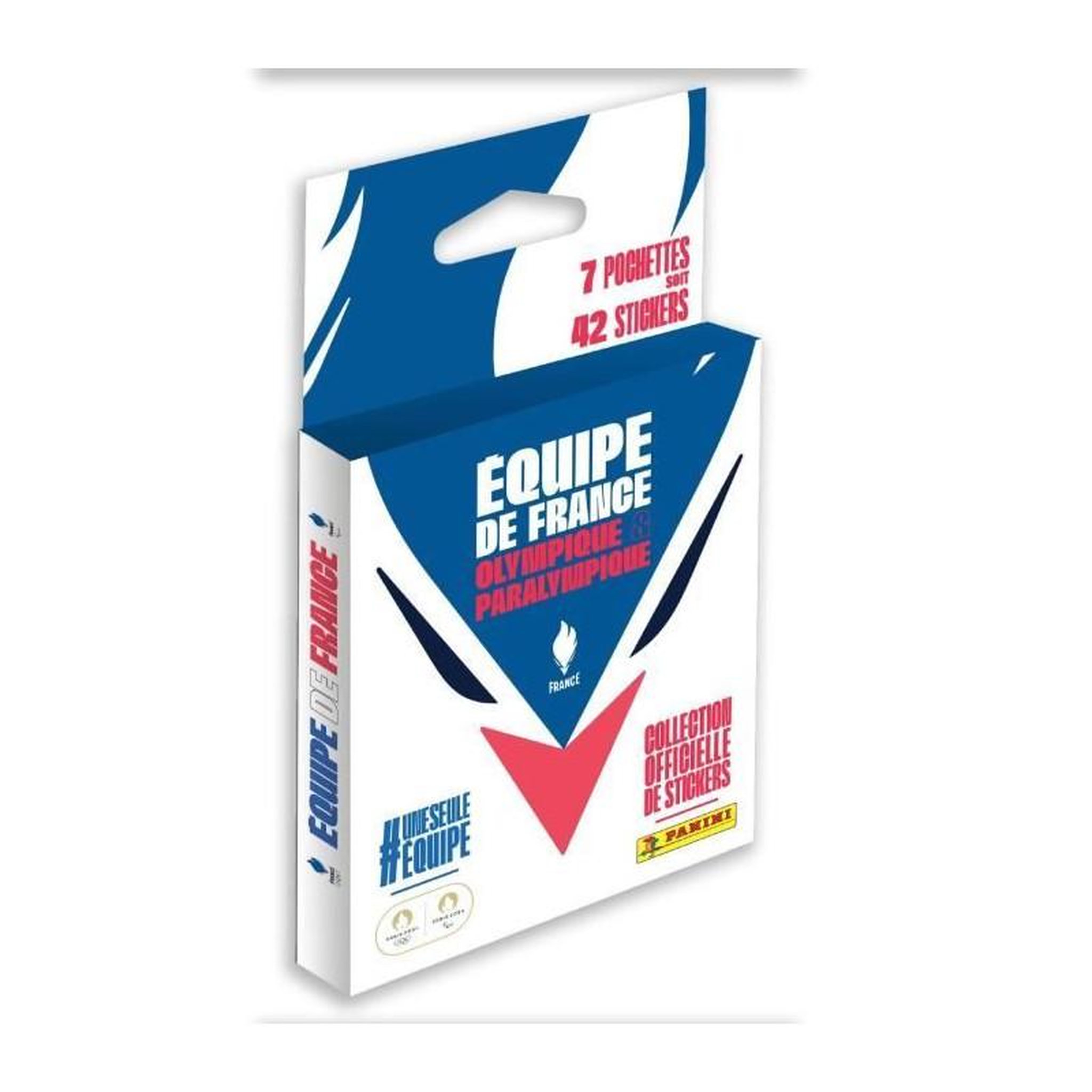 Voir la diapositive 2 : Panini Blister de 7 pochettes - PANINI - JO 2024 Equipe de France - 42 Stickers