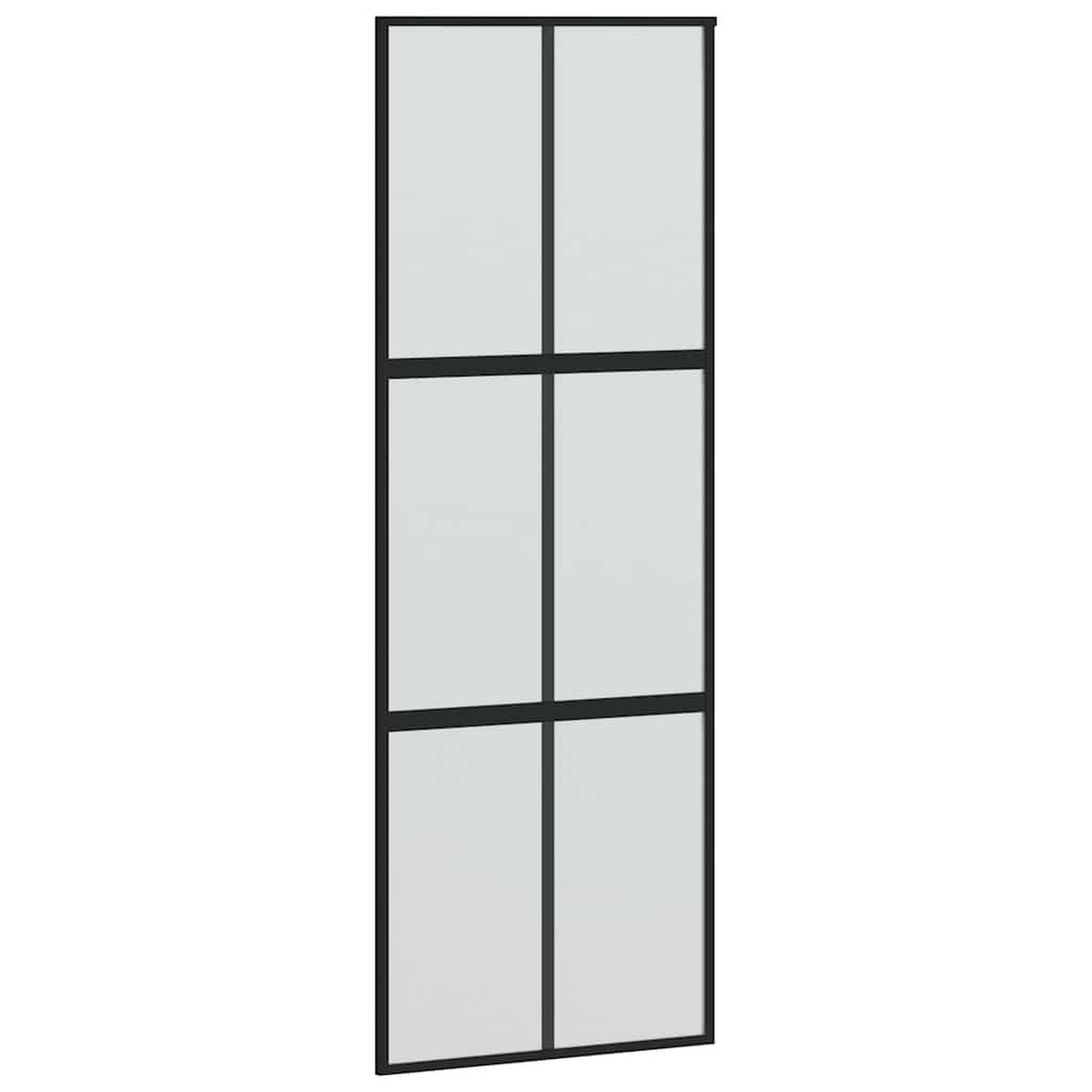 Voir la diapositive 5 : VIDAXL Porte coulissante kit quincaillerie noir 76x205 cm verre trempe