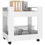 Voir la diapositive 3 : VIDAXL Chariot de bureau Blanc brillant 60x45x60 cm Bois d'ingenierie