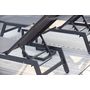 Voir la diapositive 4 : CONCEPT USINE Lot de 2 transats et une table d'appoint gris et noir PRATO