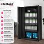 Voir la diapositive 2 : tectake Armoire de classement en métal en Acier lâqué époxy noir