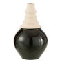 Voir la diapositive 1 : Paris Prix Vase Design  Col Haut  26cm Noir & Beige